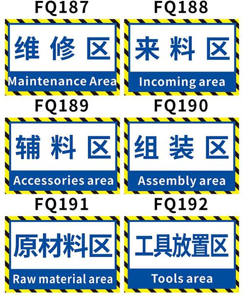 仓库标识牌在工厂生产车间中的关键应用 防滑磨砂标识贴与分区管理详解